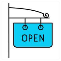 Open Board and supermarket icon concept vector