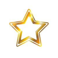 golden star with gems on white background. Symbol of customer satisfaction review service, best quality ranking icon or feedback success sign, award and product evaluation rate vector