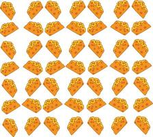 A pattern of orange slices on a white background vector