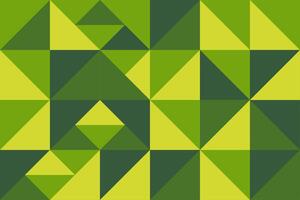 Bauhaus Pattern with Geometric Green Triangles and Shades vector