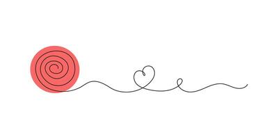 Knitting. Ball of thread. Skein of yarn. Banner, handmade. Simple background. Place for inscription. White isolated background. vector