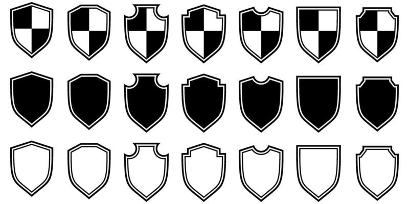 Shield icon in vintage style
