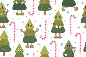 Fashionable Christmas pattern with festive elements vector