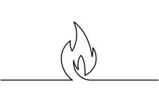 Camp Fire Continuous Line Editable Stroke Line art vector