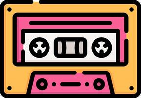 An icon of a cassette player vector