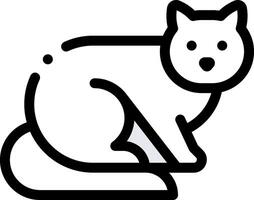 A black and white cat icon on a white background vector