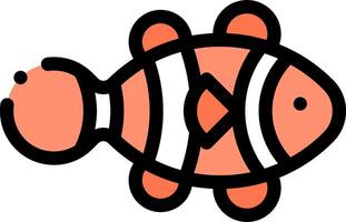 An orange and black fish with a white background vector