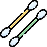 Two spoons with different colors on them vector