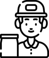 A man with a jar and a hat vector