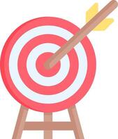 A dart and target on a stand vector