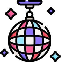 Disco ball icon illustration vector
