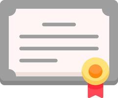 A certificate with a red ribbon on it vector