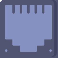 A flat icon of a computer cable vector