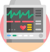 A person holding a monitor with a heart monitor on it vector