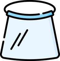 A jar with a lid on it vector