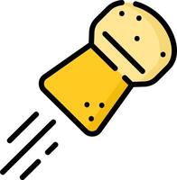A cork is being thrown out of a bottle vector