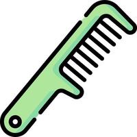 A green comb on a white background vector