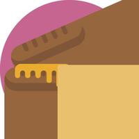 A wallet with a piece of bread on it vector