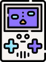 A gameboy style icon with a face vector