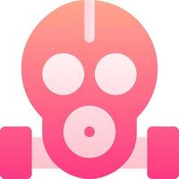 A gas mask icon with a pink background vector