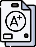 A icon on a paper document vector