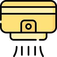 A yellow box with a handle on it vector