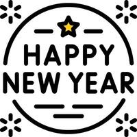 Happy new year clipart vector