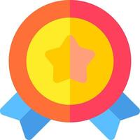 A star and a ribbon icon on a white background vector
