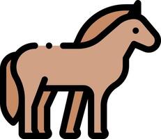 A horse is standing in a line on a white background vector