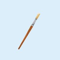 mini stroke paint brush icons, artist items in drawing in flat style, suitable for posters and web icon vector