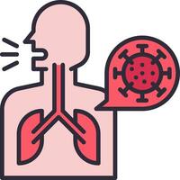 A man with a virus and a speech bubble vector