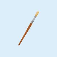 long flat paint brush icons, artist items in drawing in flat style, suitable for posters and web icons vector