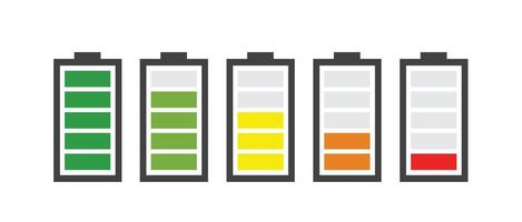 charging from high to low, battery indicator suitable for posters and web icons vector