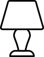 A black and white illustration of a lamp vector