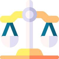 An icon of a scale with two scales on it vector