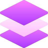 A purple and pink square with three different colors vector