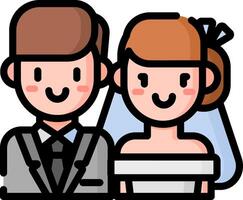 A cartoon couple is standing next to each other vector