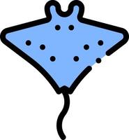 A blue stingray with dots on its back vector