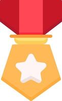 A medal with a star on it vector