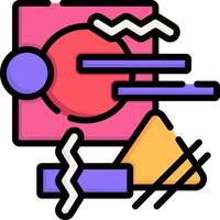 A colorful icon of a computer and a phone vector