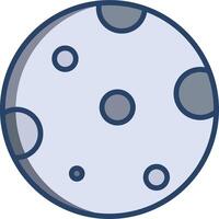 A blue moon with circles on it vector