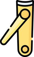 A yellow glass with a long handle vector