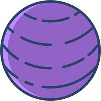 A purple ball with lines on it vector