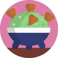 A bowl of green ice cream with a heart on top vector
