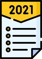 2021 calendar icon vector