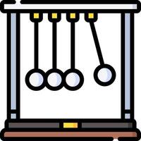An old fashioned pendulum with four balls on it vector