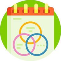 A calendar with two circles on it vector