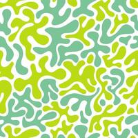 Bitter lemon and dark sea green pattern with fluid shapes vector