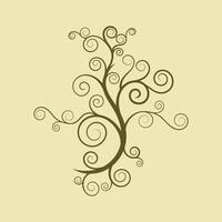 Elegant Decorative Swirling Tree Design vector