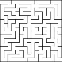 A maze with black lines on a white background vector